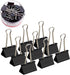Coideal Black Binder Clips Medium, 1.25 Inch Metal Paper Clips, 24 Pcs for Office School
