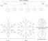 6 9ft 100 Bulb Minetom Snowflake Christmas String Lights with Drops - Mini Icicle Lights with Hooks, Plug