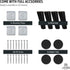 La Vane 4 inch 10cm 4PCS / Wooden Furniture Legs, Soild Wood Oblique Tapered Black Replacement Feet with Mounting Plate