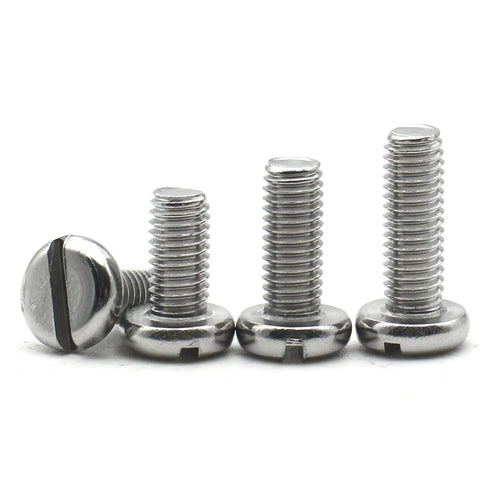 KXHFUQKS A2-70 304 Stainless Steel M10 12/14/16/18-60MM Slotted Round Head Slot Column Cheese