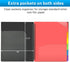 HABGP 12 Pocket Plastic Folders with Pockets - 6 Colors Multi Pocket Folder Binder with Dividers for Office Organizer