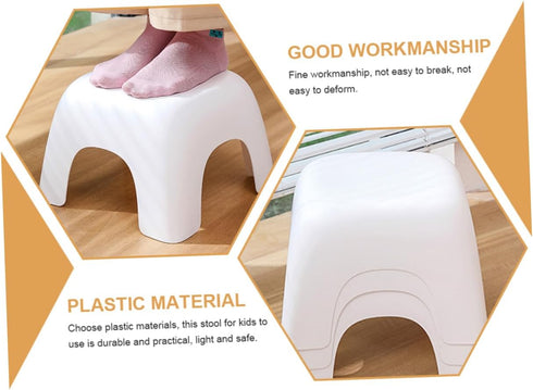Stackable Pink Footstool for Kids - Safe and Stylish Vanity Stool
