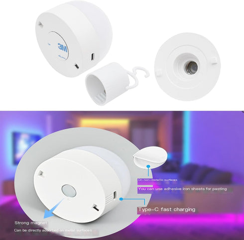 choayun E26/E27 3 Bulb 30/60/120 2000mAh Bulb 5W E26 Dimmer Rechargeable Color Light with Remote Control & Minutes