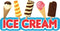 ICE Cream Concession Decal Sign 16" for Cart Trailer Stand Sticker Equipment