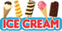 ICE Cream Concession Decal Sign 16" for Cart Trailer Stand Sticker Equipment
