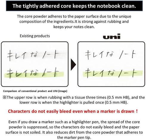 Kuru Toga Advance Auto Lead Rotating Mechanical Pencil 0.3mm White (M35591P.1) + Uni Smudge-Proof Leads, Sticky Notes