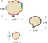 Wrapables Rainbow Thinking Bubble Sticky Notes, Set of 2