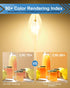 E12 B10 Bulb 2700K, 40W Bulbs, 400 Dimmable, 120V Bulbs (12-Pack) Clear Candle Base with Warm White Candelabra Light