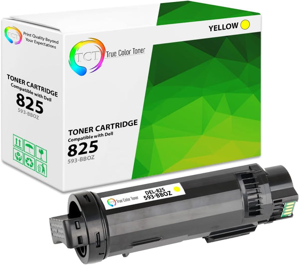 TCT Premium Compatible Toner Cartridge for Dell 825Y 593-BBOZ Yellow, Replacement for H625 H825 Printers (2,500 Pages)