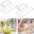 2pcs 7-tier 4mm Closets Acrylic Shoe Display Stands High Heel and Flat Shoe Racks Thick Retail Store Display Brackets