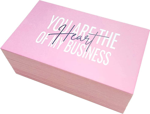 RXBC2011 Package Pack 500 Thank you Cards you are the Heart of my business Cards Insert for online business