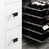 2pcs SEWACC Kitchen Cabinet Pull Handles, Single Hole Dresser Drawer Pulls, Bright Chrome and Black Finish, Furniture