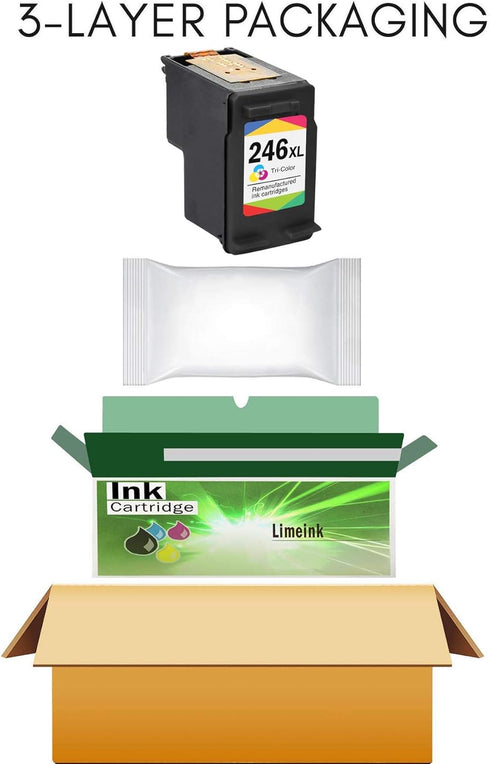 Limeink 1 Remanufactured Ink Cartridge Replacement for Canon 246xl Color Ink Cartridge for Pixma 246