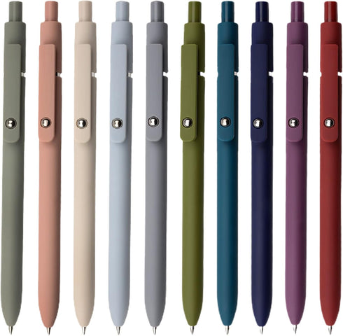 Gel Pens, 10 Pcs 0.5mm Fine Point Smooth Writing Pens, High-End Black Ink Pens for Journaling, School Office Supplies