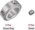 HARFINGTON 4pcs Aluminum Alloy Set Screw Shaft Collars, 14mm Bore, 24mm OD, 8mm Width for Gearbox, CNC Machine Tools