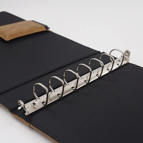 Office Werks Executive Check Binder 9 X 13 Inch, 7 Ring with Zip Pouch, 600 Checks Capacity, Brown