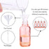 PrettyCare 1 oz Eye Dropper Bottle (24 Pack) Rose Glass Bottles with Measured Pipettes, Golden Caps & Labels