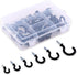 Swpeet 100Pcs Black Cup Hook Kit, Vinyl Coated Ceiling Screw Holder for Home