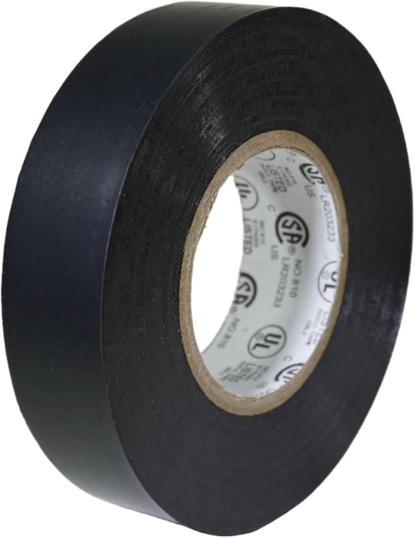 GGR Supplies T.R.U. EL7566-AW Professional Grade Rubber Black PVC Electrical Tape, 3/4 in. x 66 Ft.