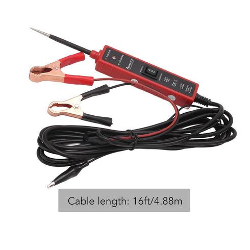 6-24V KIMISS Auto Circuit Tester, Universal for Car Electrical System, LED Light Indicator with Insulated Grips