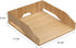 MobileVision 2 Pack Stackable Bamboo Paper Tray, Office Organizer for Files, Documents, Letter Sorter, and Magazine