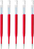 DunBong G2 Gel Ink Pen Refills, 0.5mm Fine Point, Pack of 5, Red