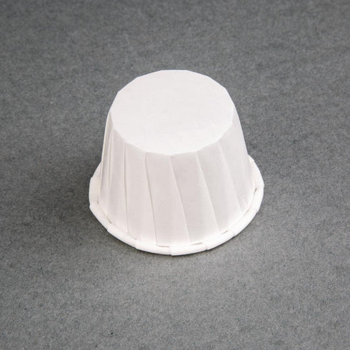 Genpak 250 Piece Pleated Paper Portion Cup, 1 oz, 1" H, White