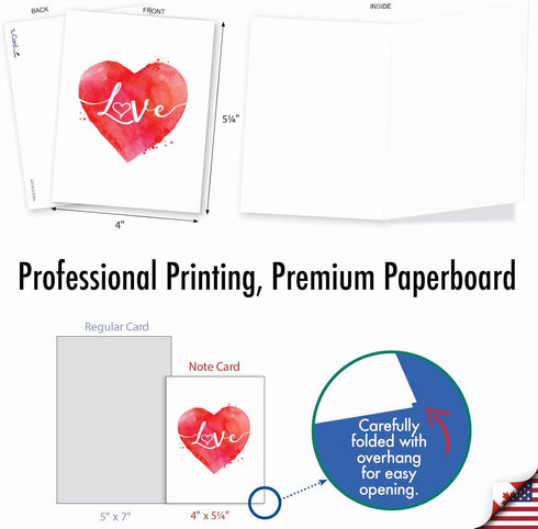 The Best Card Company 20 Cute Boxed Cards - Assorted Blank Set (4 x 5.12 Inch, 10 Designs, 2 Each)