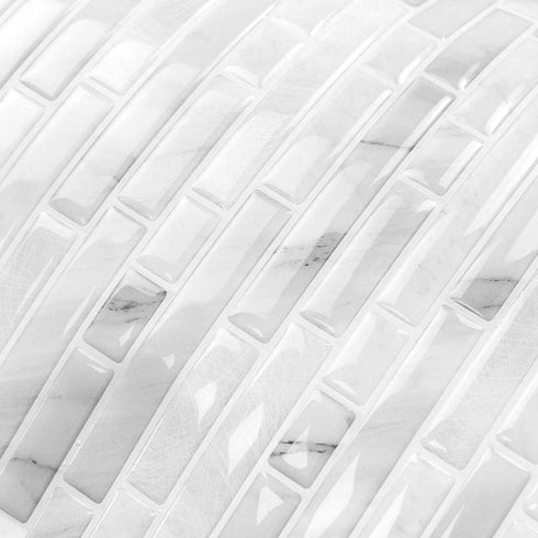 Yipscazo 10-Sheets Peel and Stick Backsplash for Kitchen, Self-Adhesive Wall Tiles for Bathroom