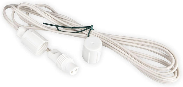 Novelty Lights 6 Coaxial String Light Extension Cord, White Weather-Tight Extension for