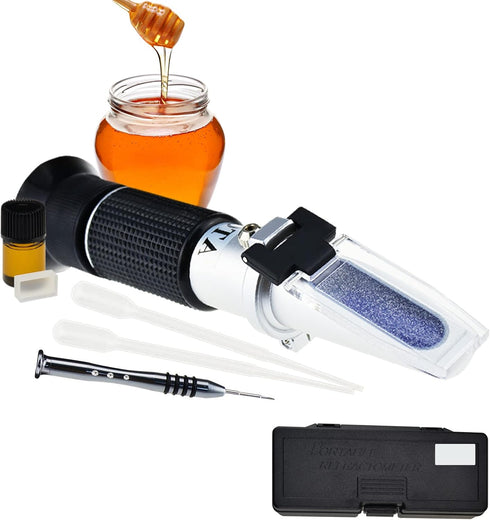 DANOPLUS Honey Moisture 58~90% Brix Refractometer with ATC, Handheld High Measuring Range for Honey, Jam, Syrup