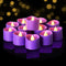 Raycare Purple Battery Operated Tea Lights, 200+Hour Electric Flickering Flameless Candles, Realistic