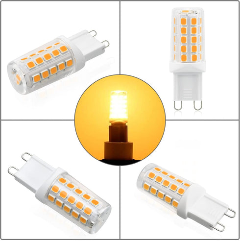 KAPATA G9 Bulb, Dimmable 40W T4 G9 Bulb Pack 5 LED Halogen Equivalent, Soft White , Energy saving No Flicker