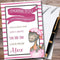 The Card Zoo Girls Pink Baby Dinosaur Personalized Childrens Birthday Party Thank You Cards