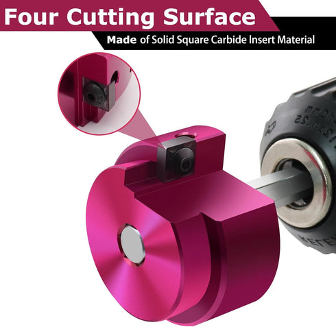 PVC Fitting Saver 1- -Inch Head, PVC Pipe Reamer with 3/8-Inch Hex Shaft for Plumbing Sch.40 PVC CPVC ABS Fitting