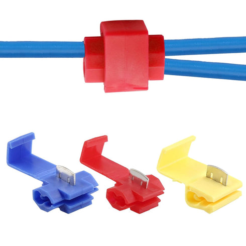 60 Pcs Solderless Quick Splice Snap Wire Connectors, Insulated Electrical Splice for 12-10 AWG and 18-14 AWG