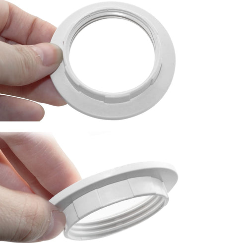 LUORNG 6PCS E27/E26, 58mm, ID38mm) Light Socket Shade Rings for Retaining Rings for Glass Lamp Shades/Light Fixtures