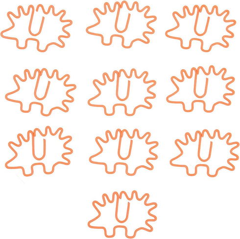 Hedgehog Shaped Paper Clips, 100Pcs Mini Cute Hollow Electroplated Metal Office Clips for Document Sorting