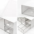 Desk Drawer Organizer, Stackable Plastic Storage Drawers for Makeup and Bathroom Accessories, Large (White).