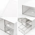 Stackable Desk Organizer with 3 Compartments, Storage Drawers for Makeup, Bathroom Organization, Accessories (White)