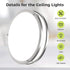 13inch Dimmable 5CCT(3000K 3500K 4000K 5000K 6500K) 24W hepside Ceiling Lights, Flush Mount LED Ceiling Light Fixture