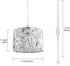 2 Pack 15Ft Plug in Pendant Light, Hanging Light with Clear Cord, On/Off Switch, Flower Fabric Lamp Shade, Hanging
