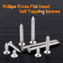 210Pcs 304 Stainless Steel Flat Head Phillips Cross Wood Screw Drive Self-Drilling Screws Assortment Kit [#6 5/16'' to