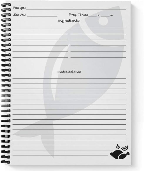 Gotcha Covered Notebooks Hardcover Homemade With Love, 8.5" x 11" Spiral Recipe Notebook, 120 Pages