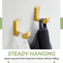 APLusee L Shape Bath Towel Hook 2 Pack - 304 Stainless Steel Coat Holder for Bathroom Kitchen, Brushed Gold