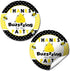 Bumble Bee Birthday Party Thank You Sticker Labels - 40 2" Party Circle Stickers by AmandaCreation for Party Favors,