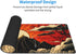 XL Japanese Mount Fuji Red Sunset Gaming Mouse Pad, Large Non-Slip Rubber Mousepad, 31.5'' X 11.8''.