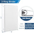 SUIN 1'' 3 Ring Binder - 12 Pack White View Binders with Round Ring, Large 200 Sheet Capacity