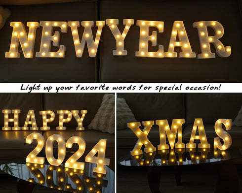 26 Light Up Letters, Led Letter Lights Alphabet, Decorative Lighted Letter, Battery Powered Led Marquee Letters