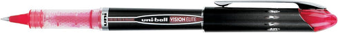 uniball Vision Elite Roller Ball Pen, Stick, Micro 0.5 mm, Black Barrel, Assorted Ink Colors